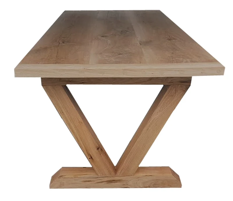 Casa Padrino Luxus Massivholz Esstisch - Eiche - 200 cm x 100 cm x H78 cm - Schwere Ausführung