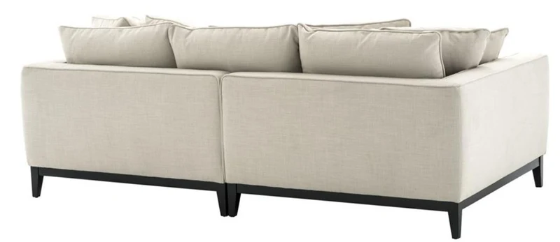 Casa Padrino Wohnzimmer Sofa Naturfarbig 248 x 127 x H. 94 cm - Luxus Wohnzimmermöbel