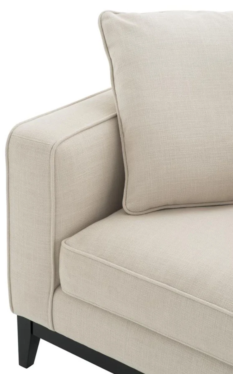 Casa Padrino Luxus Wohnzimmer Sessel Naturfarbig 116 x 106 x H. 94 cm - Luxus Möbel
