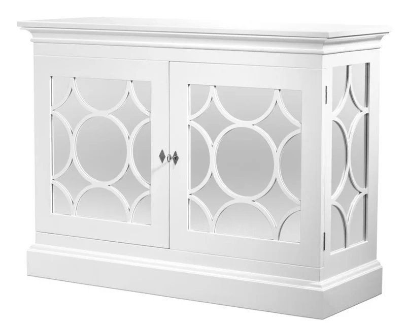 Casa Padrino Designer Mahagoni Schrank Weiß - Limited Edition
