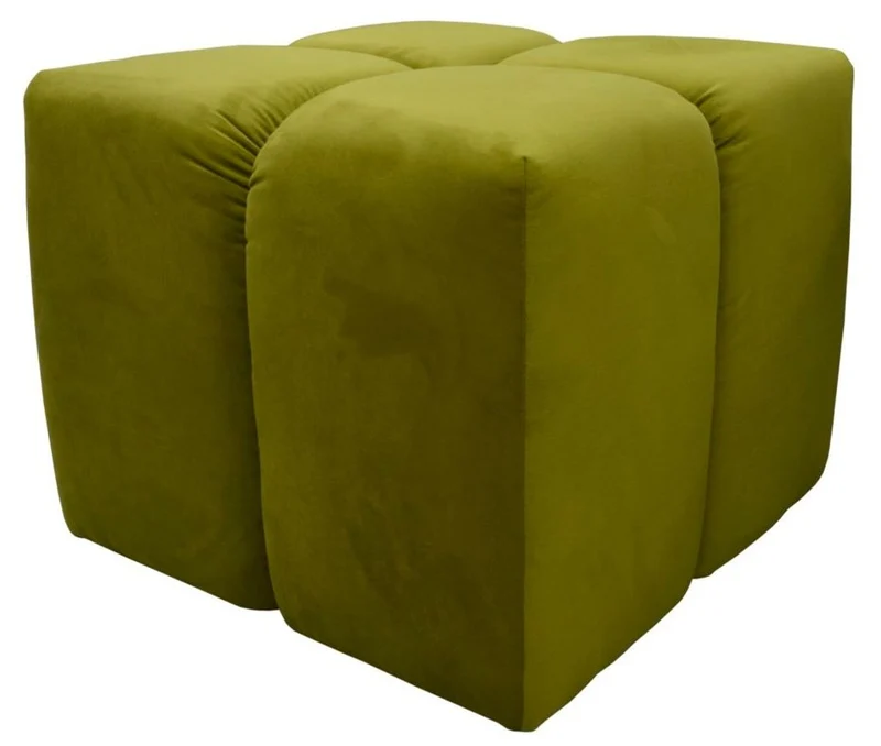 Casa Padrino Luxus Hocker / Sitzhocker Grün 60 x 60 x H. 50 cm - Wohnzimmermöbel