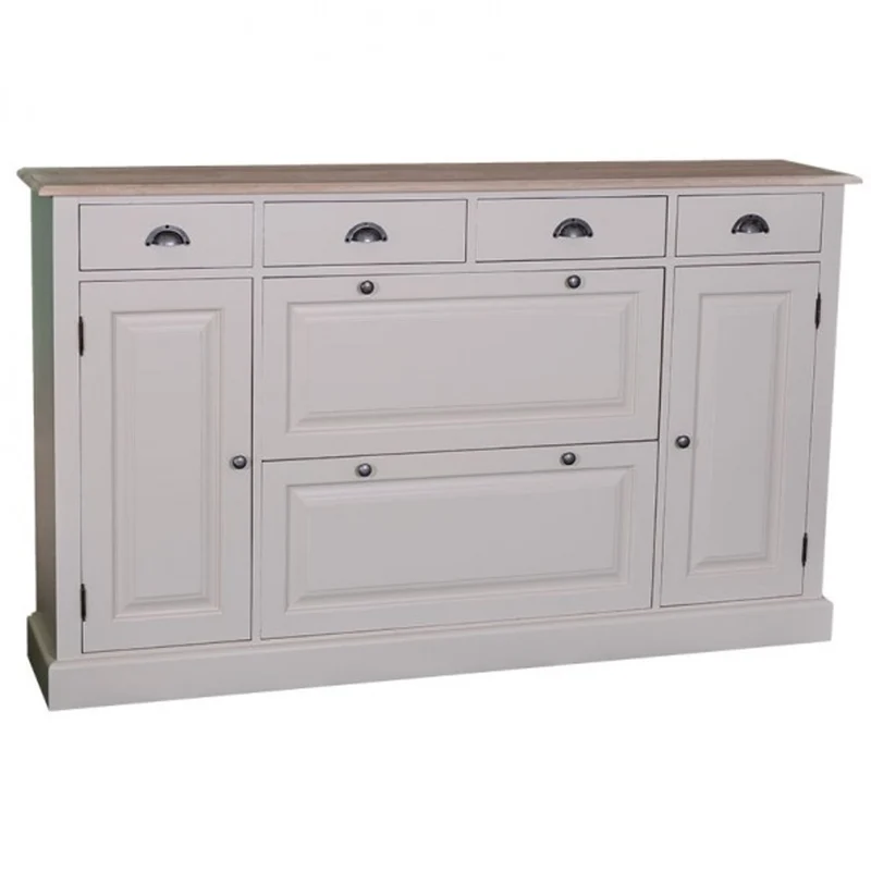 Casa Padrino Shabby Chic Landhaus Stil Sideboard Schuhschrank - Dielen Schrank