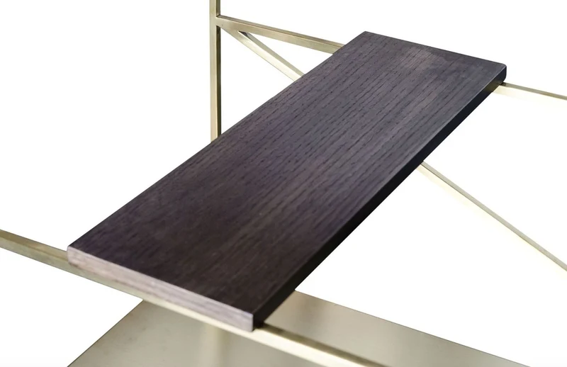 Casa Padrino Luxus Wohnzimmerschrank Gold 110 x 45 x H. 100,5 cm - Designer Regalschrank