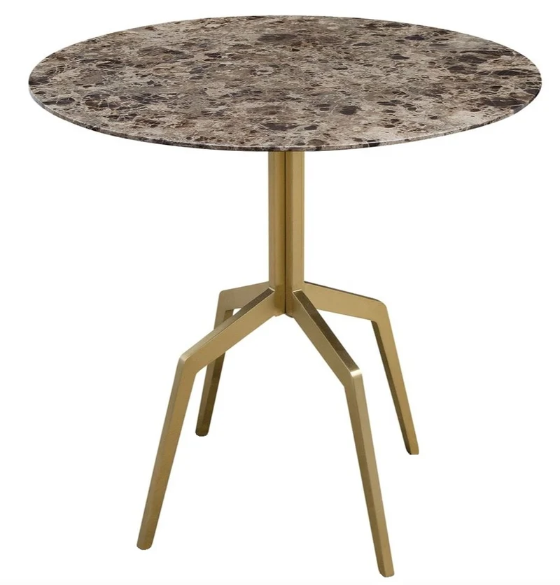 Casa Padrino Luxus Esstisch Gold / Schwarz 80 x H. 76 cm - Esszimmermöbel