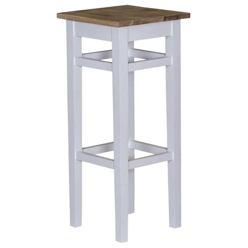 Casa Padrino Landhaus Stil Bar Hocker Massivholz - Shabby Chic Landhaus Stil Barhocker Bar Stuhl