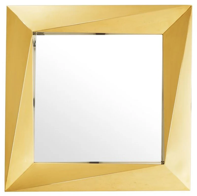 Casa Padrino Luxus Spiegel / Wandspiegel Gold 100 x H. 100 cm - Luxus Qualität