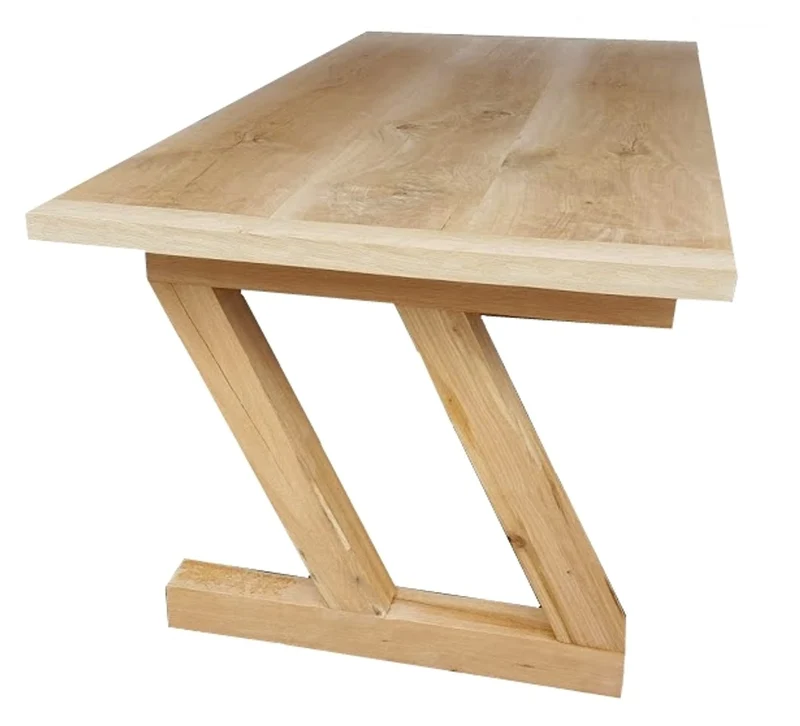 Casa Padrino Luxus Massivholz Esstisch - Eiche - 200 cm x 100 cm x H78 cm - Schwere Ausführung