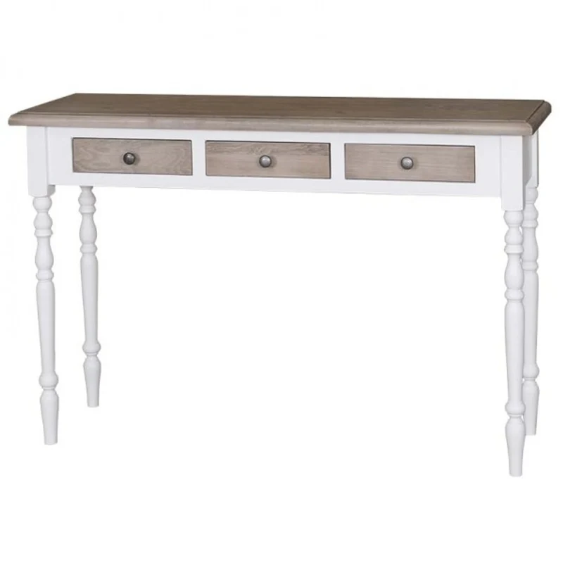 Casa Padrino Barock Konsole mit 3 Schubladen 120 cm - Konsolentisch Landhaus Stil Sideboard Schrank Wandkonsole