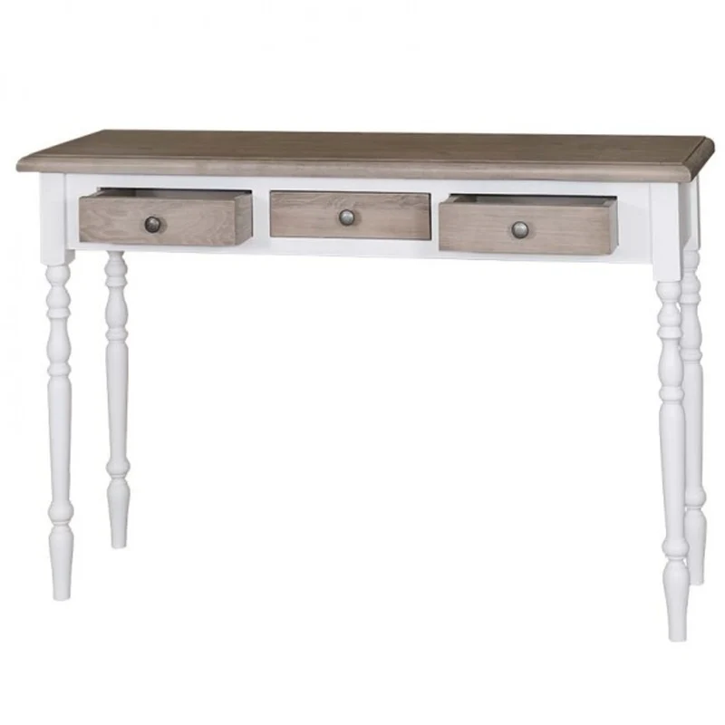 Casa Padrino Barock Konsole mit 3 Schubladen 120 cm - Konsolentisch Landhaus Stil Sideboard Schrank Wandkonsole