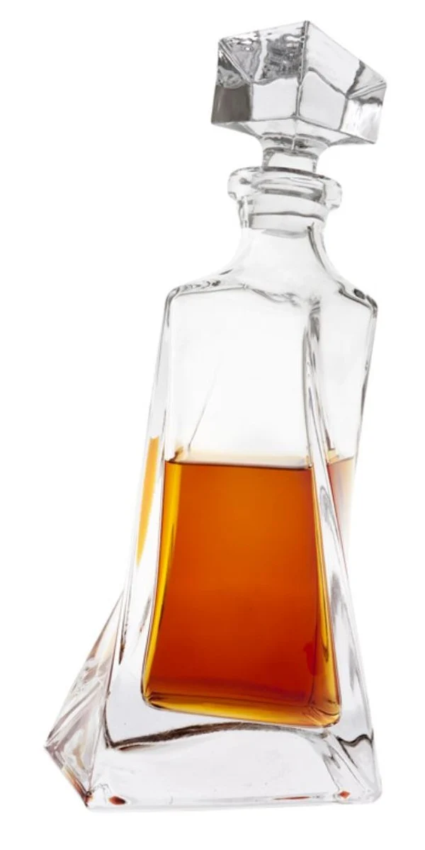 Casa Padrino Kristallglas Whisky / Cognac 6er Set - Luxus Hotel & Restaurant Accessoires - 2 Flaschen (11x10xH.38cm) & 4 Gläser (Ø9xH.9,5cm)