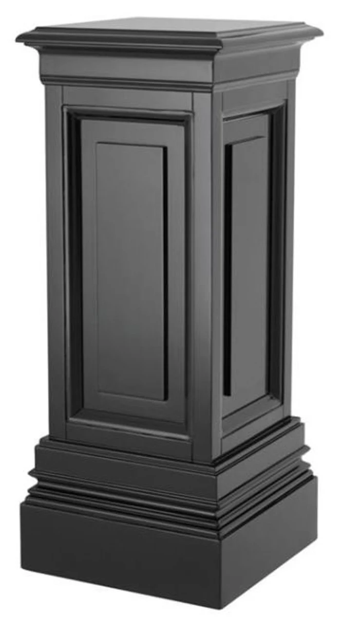 Casa Padrino Designer Mahagoni Säule Schwarz 33 x 33 x H. 80 cm - Luxus Beistelltisch