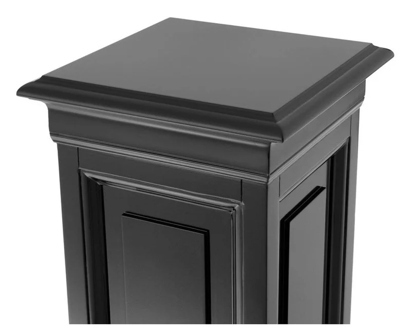Casa Padrino Designer Mahagoni Säule Schwarz 33 x 33 x H. 80 cm - Luxus Beistelltisch