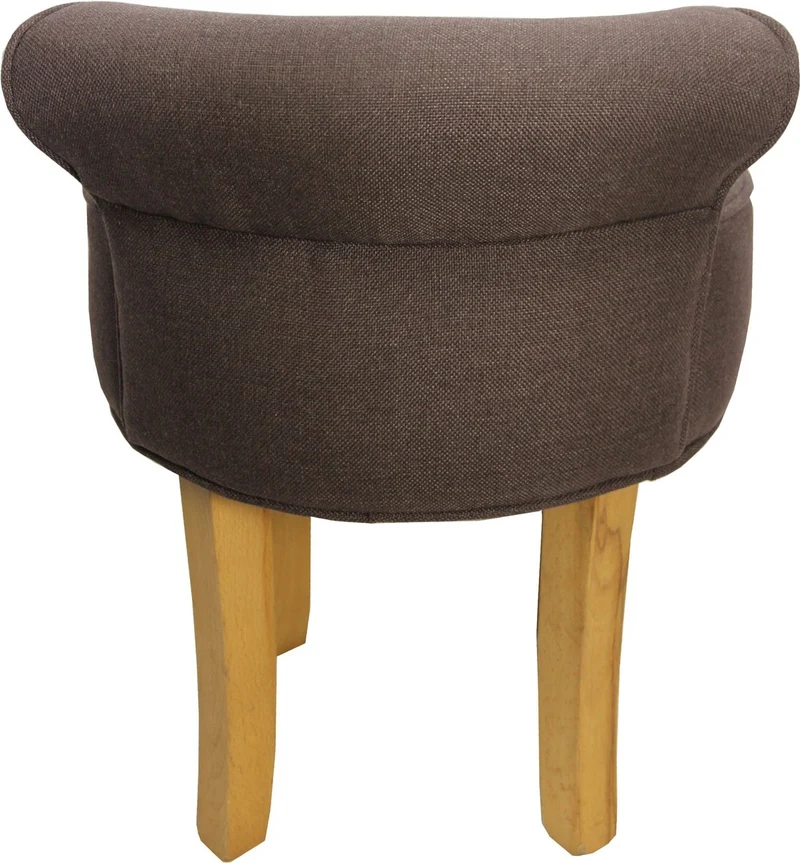 Casa Padrino Designer Hocker Boston Mittelbraun - Barock Schminktisch Stuhl