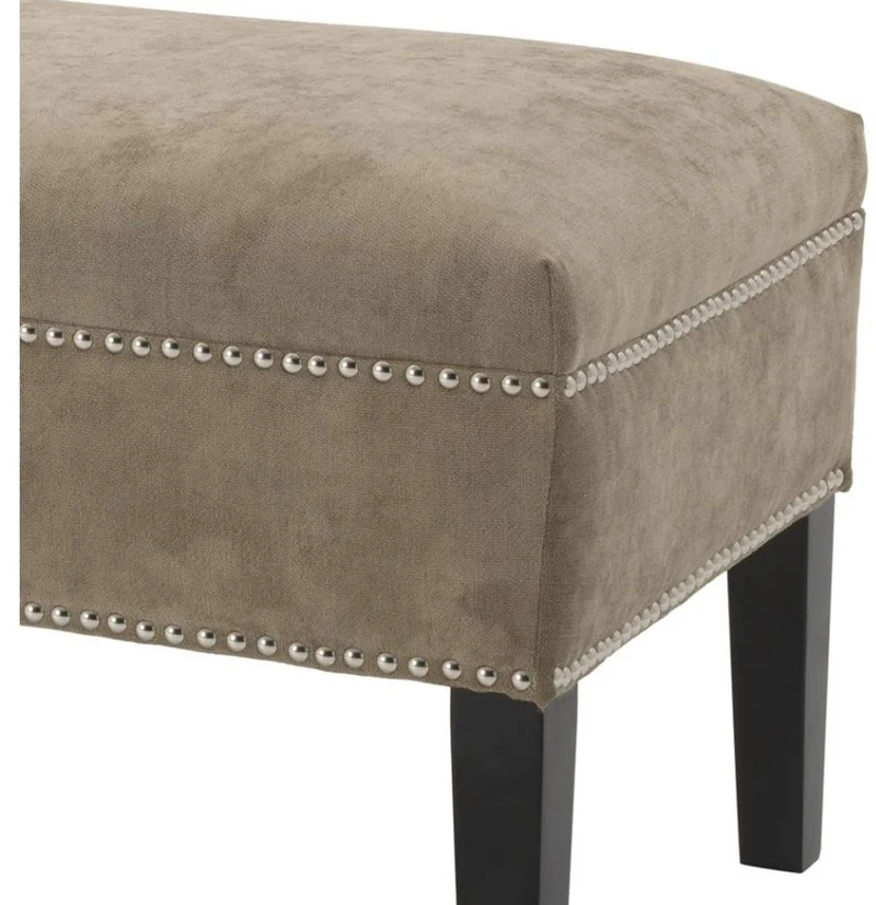 Casa Padrino Luxus Sitzbank Greige 140 x 50 x H. 45 cm - Luxus Qualität