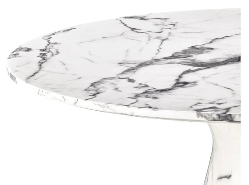 Casa Padrino Designer Esstisch Weiß 119,5 x H. 75 cm - Luxus Edition
