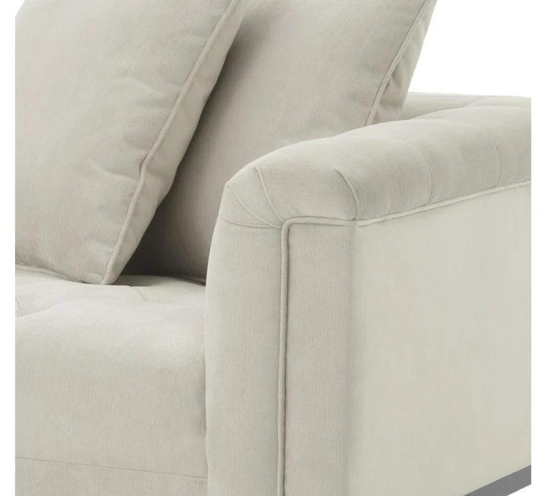 Casa Padrino Luxus Sofa Hellgrau Rechtsseitig 220 x 96 x H. 66 cm - Hotel Möbel