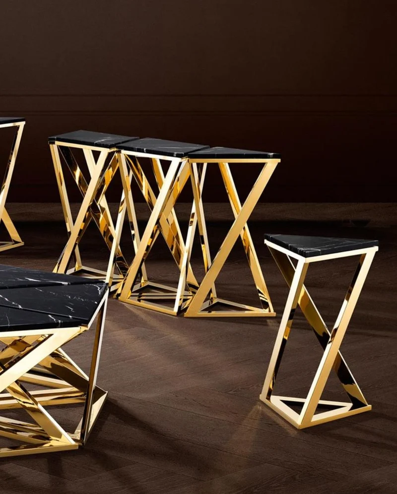 Casa Padrino Luxus Designer Beistelltisch Gold 43 x 37 x H. 65,5 cm - Limited Edition