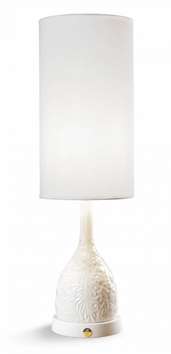 Casa Padrino Luxus Tischleuchte Porzellan Weiß H53 x 17 cm - Luxus Beleuchtung Tischlampe