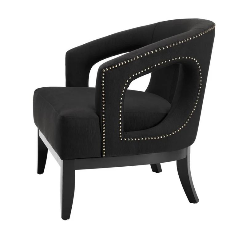 Casa Padrino Luxus Sessel Schwarz - Limited Edition