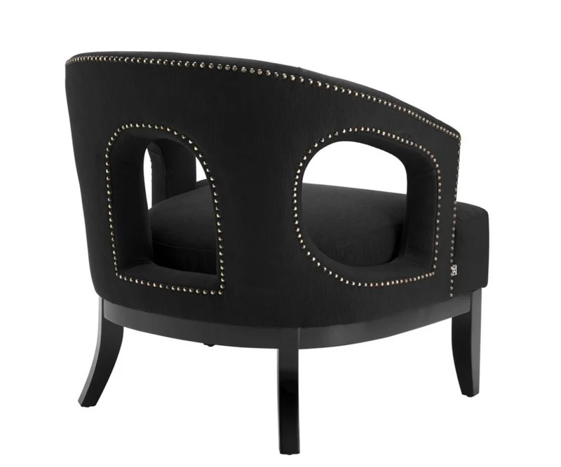 Casa Padrino Luxus Sessel Schwarz - Limited Edition