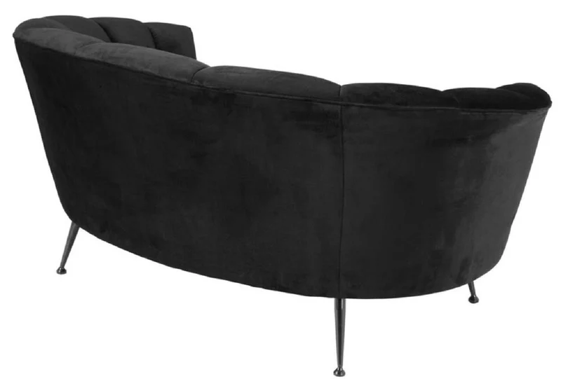 Casa Padrino Designer Sofa Schwarz / Dunkelbronze 164 x 74 x H. 73 cm - Luxus Kollektion