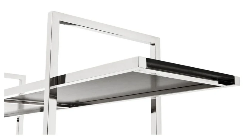 Casa Padrino Designer Regalschrank Silber 160 x 42 x H. 180 cm - Limited Edition