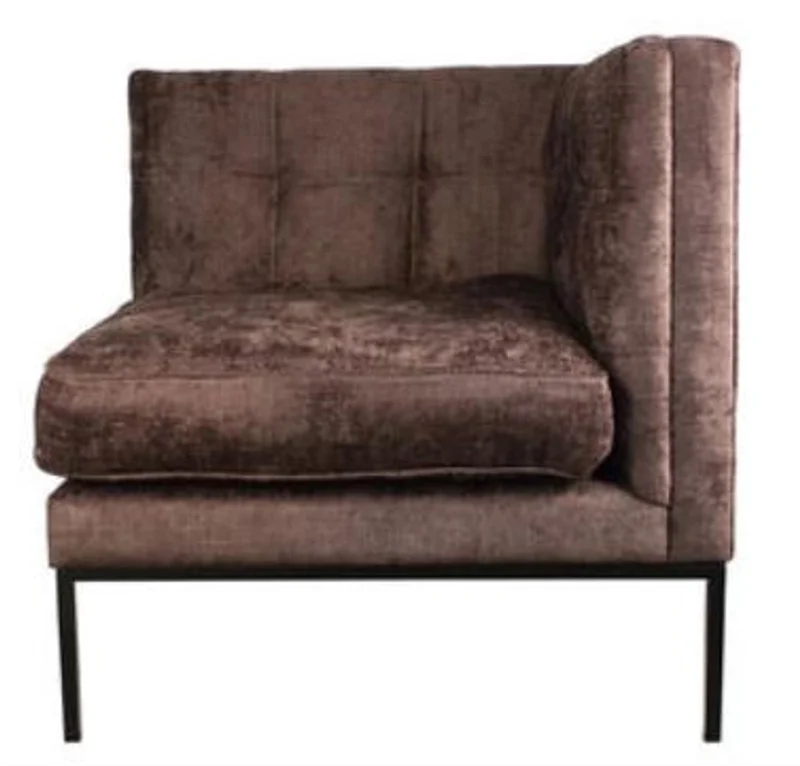 Casa Padrino Lounge Ecksessel in Braun und Schwarz, 83 x 83 x H. 83 cm, Luxuriöser Sessel für gehobene Ansprüche