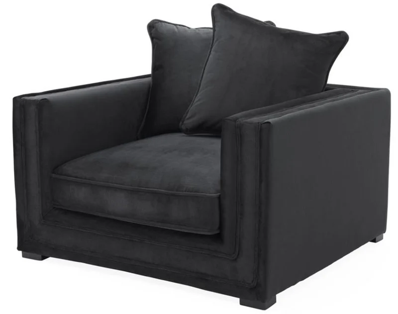 Casa Padrino Designer Hotel Sessel Schwarz - Luxus Kollektion