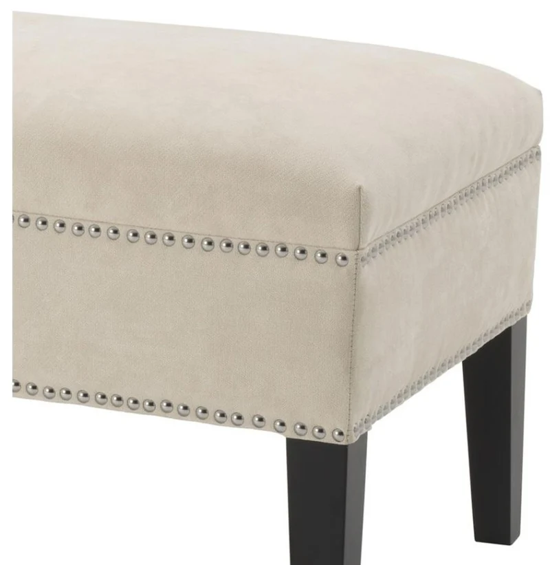 Casa Padrino Luxus Sitzbank Naturfarbig 140 x 50 x H. 45 cm - Designer Möbel