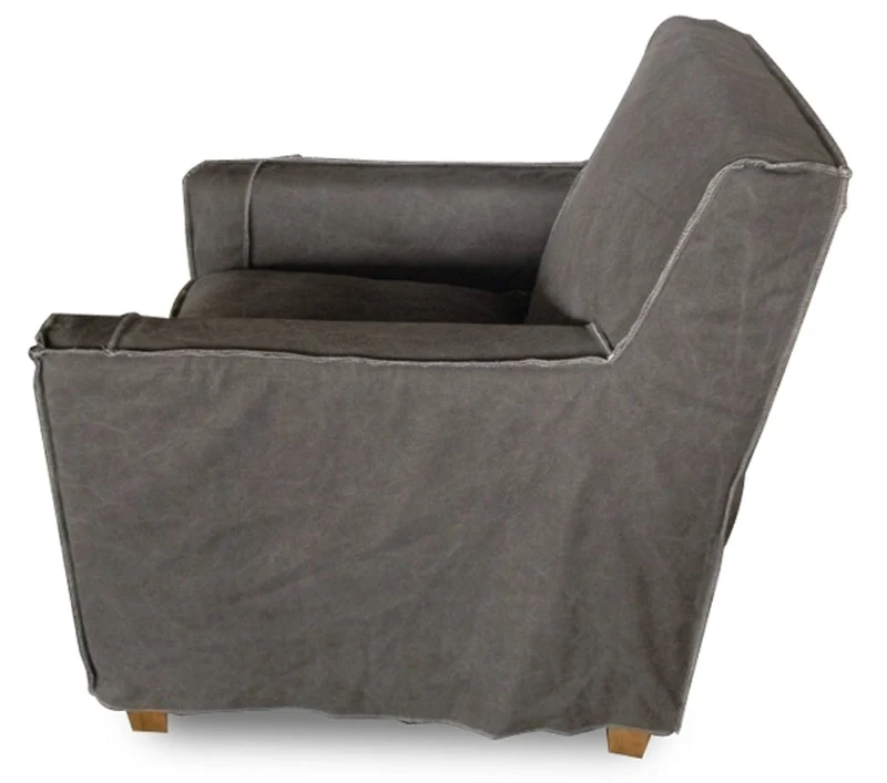 Casa Padrino Luxus Wohnzimmer Sessel Grau 82 x 80 x H. 81 cm - Massiver Sessel mit Leinenbezug
