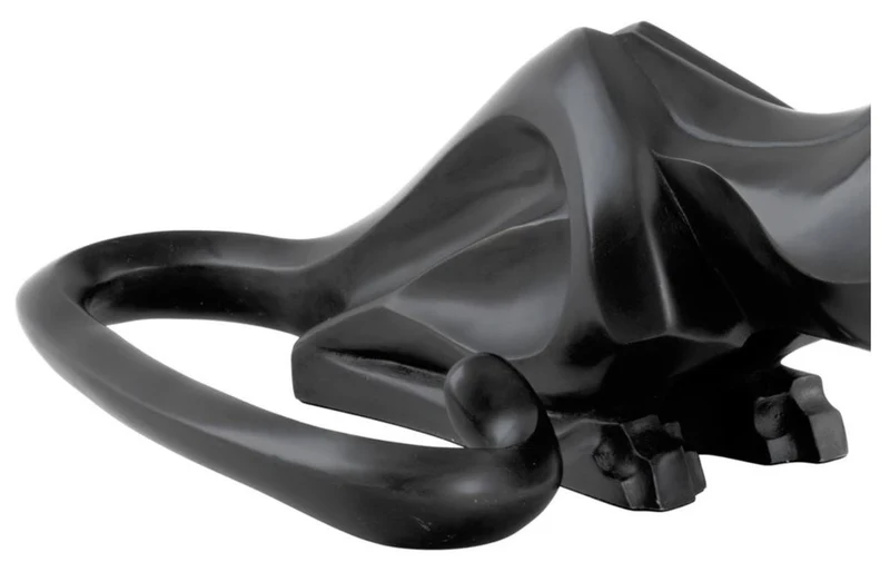 Casa Padrino Luxus Bronzefigur Gepard 85 x 27 x H. 43 cm - Art Deco Figur