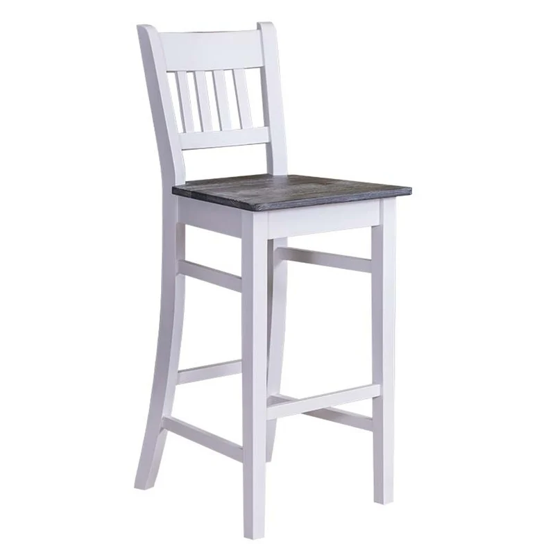 Casa Padrino Bar Stuhl Massivholz - Shabby Chic Landhaus Stil Barhocker