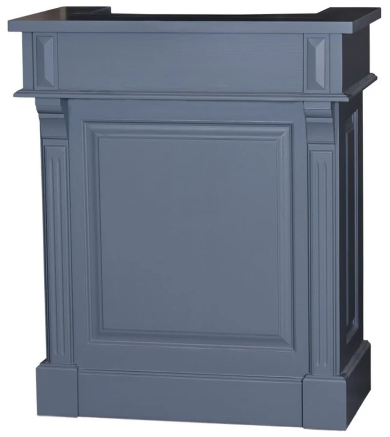 Casa Padrino Landhausstil Theke Blau 90 x 51 x H. 107 cm - Massivholz Thekentisch mit Schublade