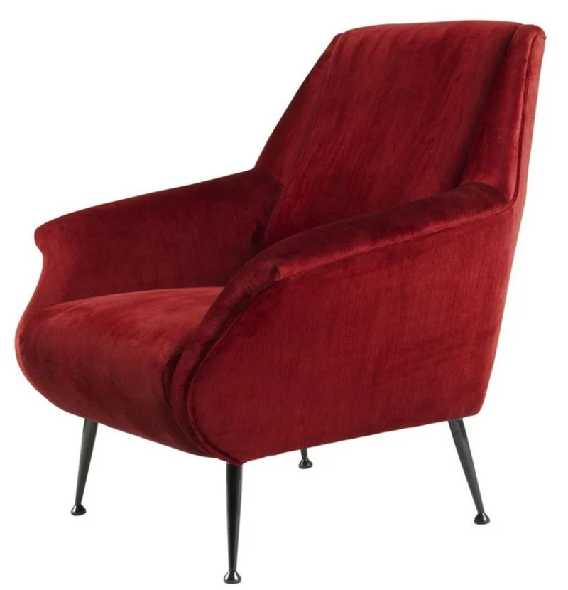 Casa Padrino Luxus Sessel Rot 88 x 80 x H. 91 cm - Designer Club Möbel