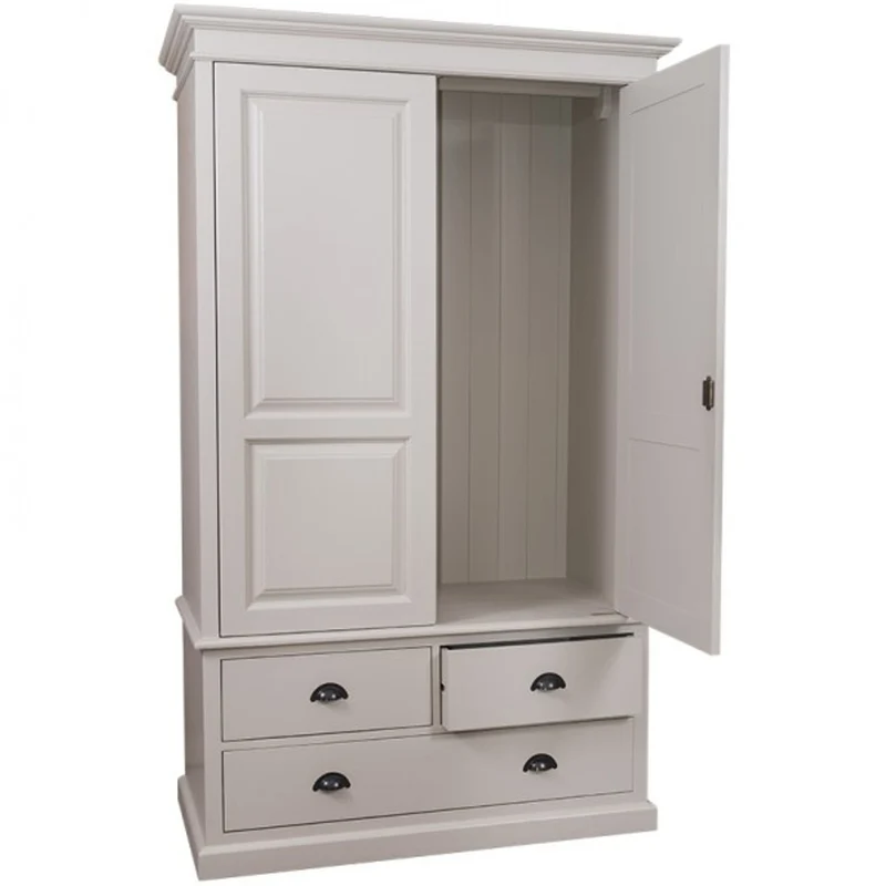 Casa Padrino Landhaus Stil Kleiderschrank - Kleider Schrank Shabby H 197 cm B 120 cm T 59 cm