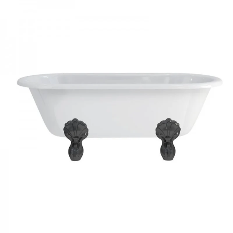 Casa Padrino Jugendstil Badewanne freistehend 1500mm BWin Weiß - Freistehende Retro Antik Badewanne