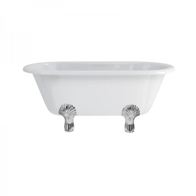 Casa Padrino Jugendstil Badewanne freistehend 1500mm BWin Weiß - Freistehende Retro Antik Badewanne