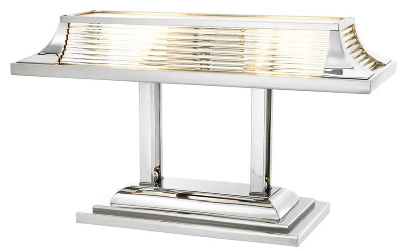 Casa Padrino Luxus Schreibtischleuchte im edlen Design Silber 69 x 29 x H. 40 cm