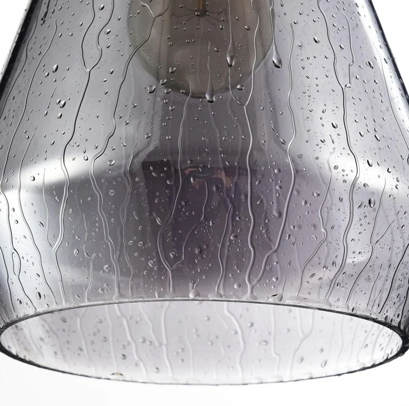 Casa Padrino Luxus Pendelleuchte / Hängeleuchte mit Regen Effekt Ø 21 x H. 26,2 cm - Leuchten & Lüster