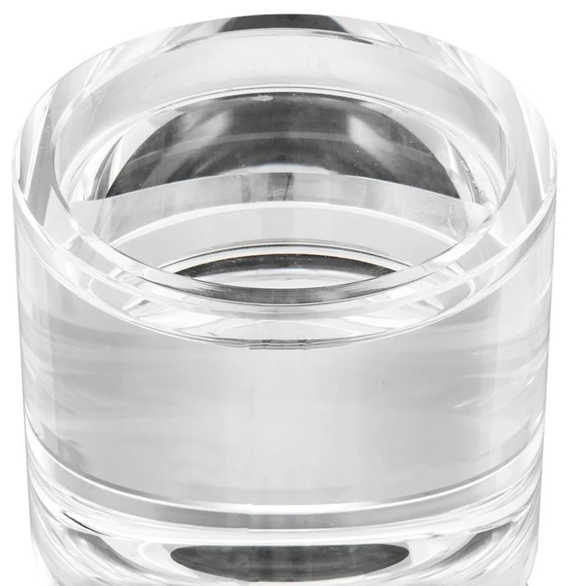 Casa Padrino Luxus Kristallglas Kerzenhalter 12,5 x H. 36 cm - Luxus Qualität