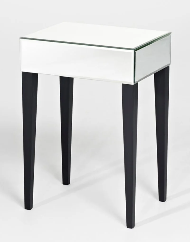 Casa Padrino Luxus Spiegelglas Beistelltisch 41 x 30 x H. 60 cm - Hotel Möbel