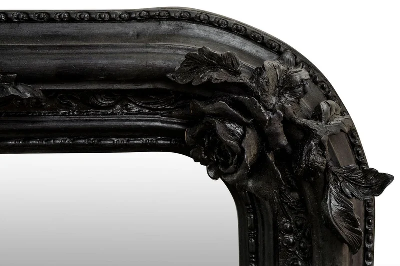 Casa Padrino Antik Stil Wandspiegel Schwarz 142 x H. 100 cm - Barock Möbel