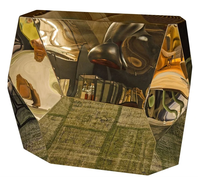 Casa Padrino Designer Konsole Gold 125 x 54 x H. 100 cm - Designer Kollektion