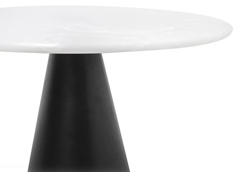 Casa Padrino Designer Couchtisch Schwarz / Weiß 70 x H. 60 cm - Wohnzimmertisch