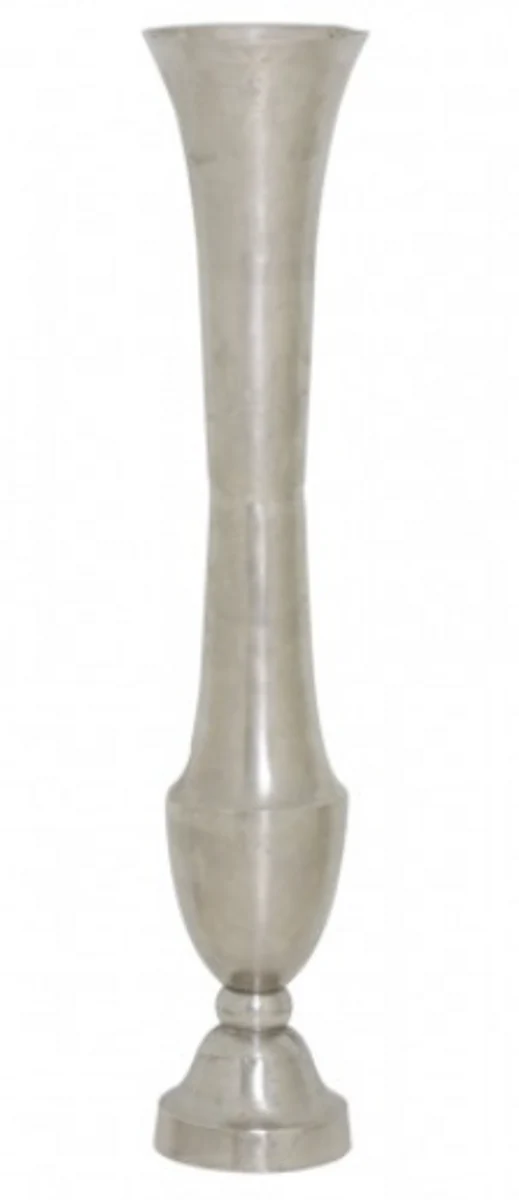 Casa Padrino Designer Deko Vase Silber - Massive Luxus Qualität, Durchmesser 18 x H. 100 cm