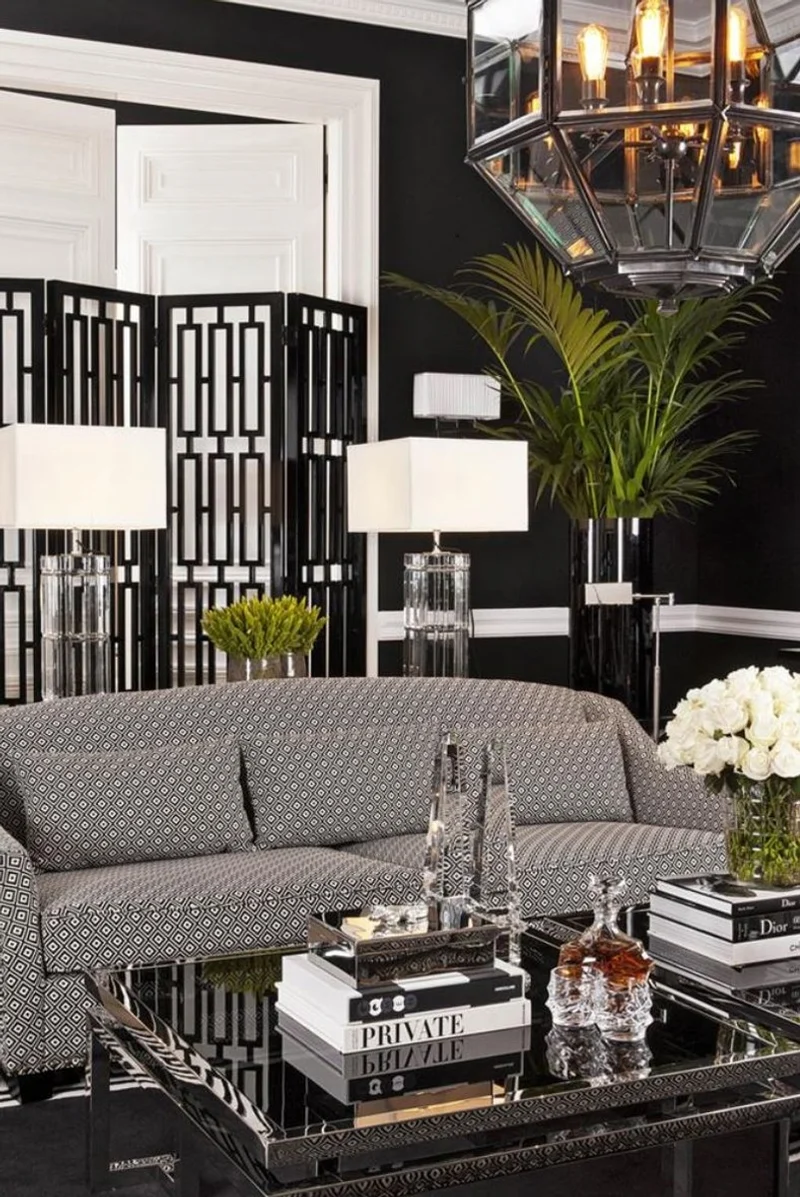 Casa Padrino Luxus Designer Hotel Kristallglas Tischleuchte mit weißem Lampenschirm - Limited Edition