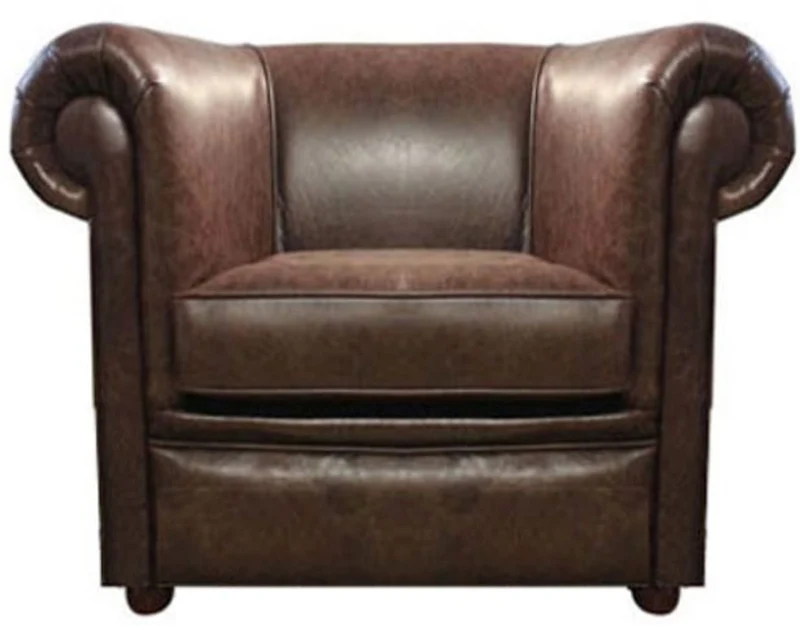 Casa Padrino Echtleder Wohnzimmer Sessel Dunkelbraun 110 x 90 x H. 80 cm - Luxus Wohnzimmermöbel