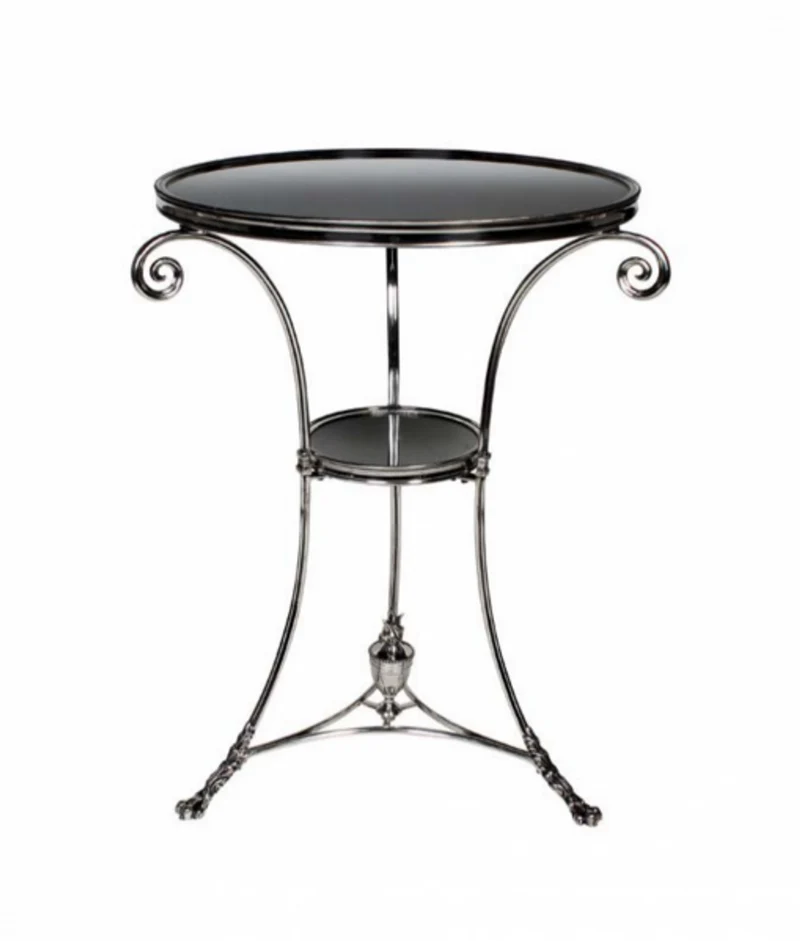 Casa Padrino Luxus Art Deco Designer Beistelltisch in Antik Silber, 51 x H. 71 cm
