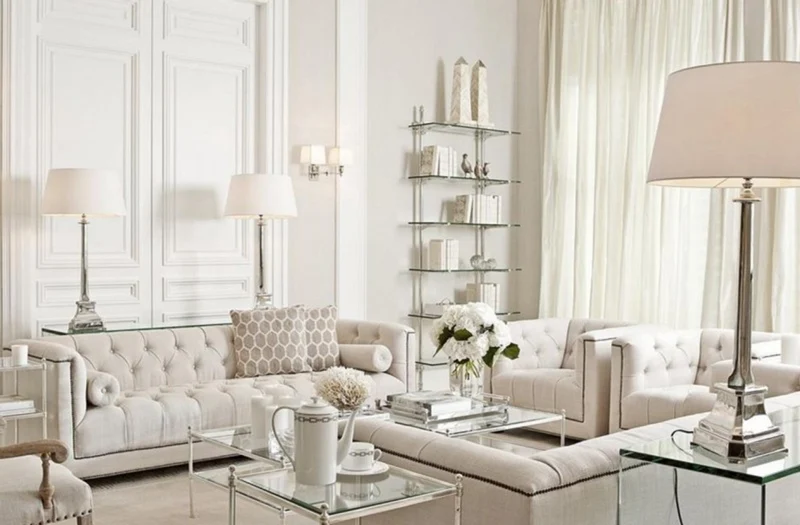 Casa Padrino Luxus Wandleuchte Nickel - Luxus Leuchte