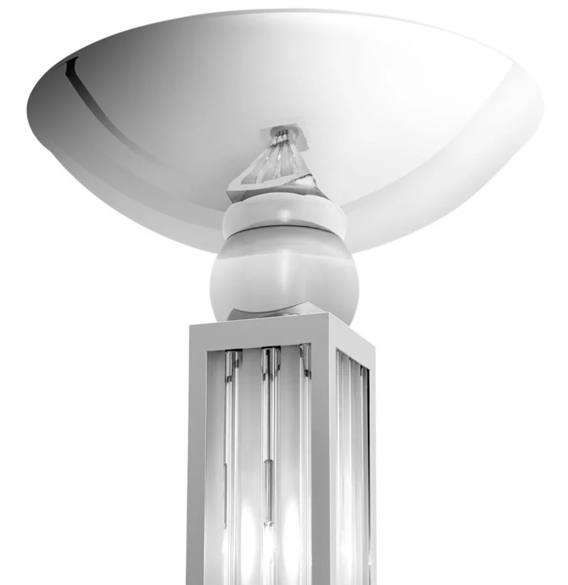 Casa Padrino Luxus Stehleuchte Silber 40 x 40 x H. 192,5 cm - Wohnzimmermöbel